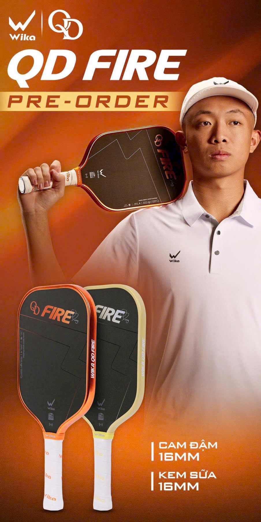 Review Vợt Pickleball Wika Sports Quang Dương Fire Metallic Edition – Carbon Gen 6 X911, FIRECORE, Titan Chống Xoắn