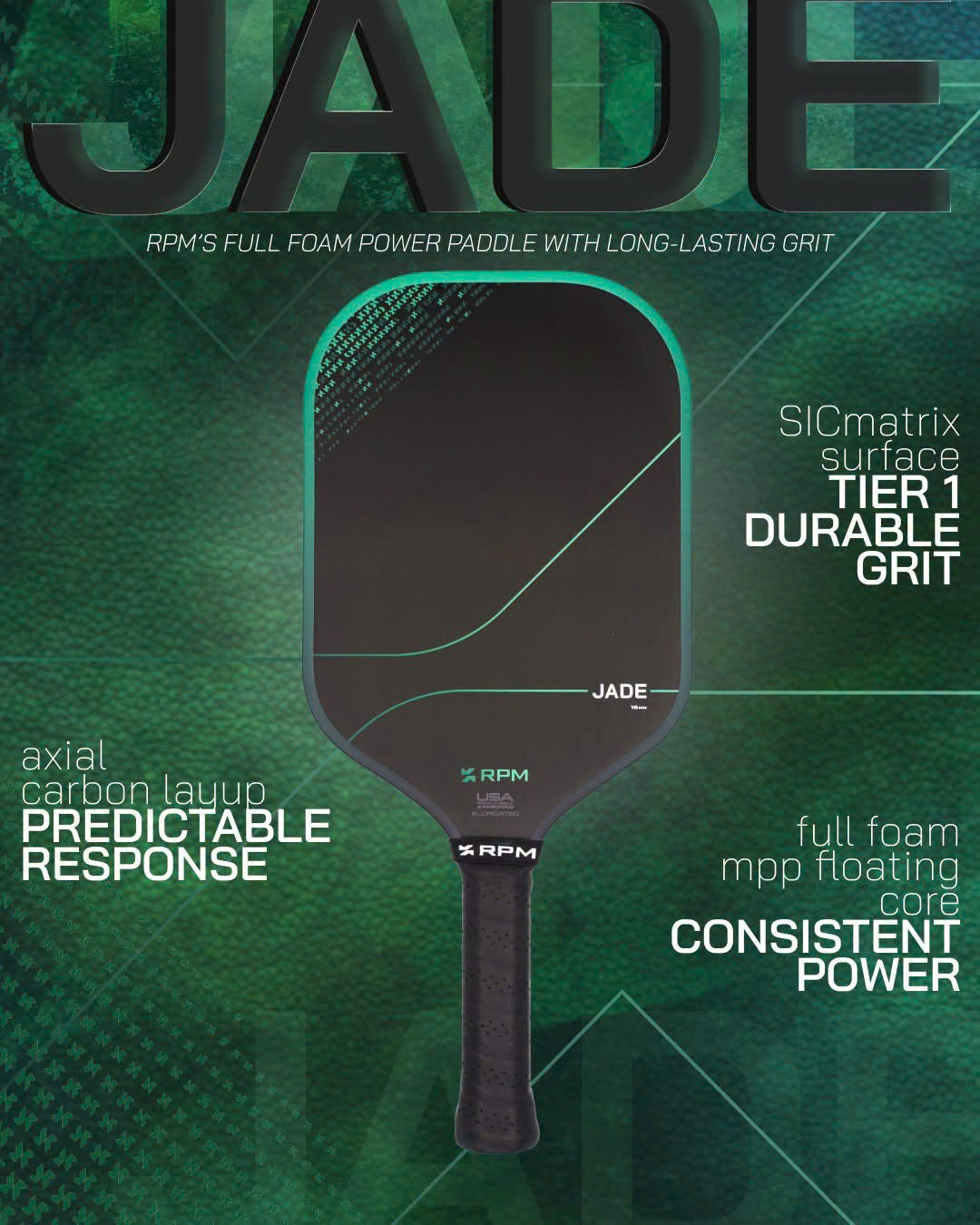 Vợt Pickleball RPM Jade Elongated